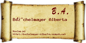 Büchelmayer Alberta névjegykártya